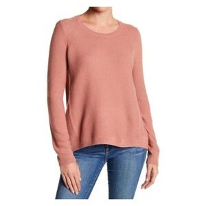 MADEWELL Pink Riverside Textured Pullover Sweater